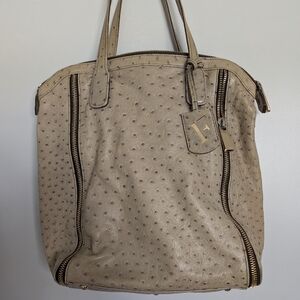 Furla Taupe Textured Women Leather Tote/ Bag